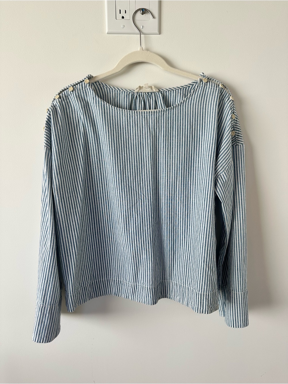 Madewell Blue & White Striped Long-Sleeve Top